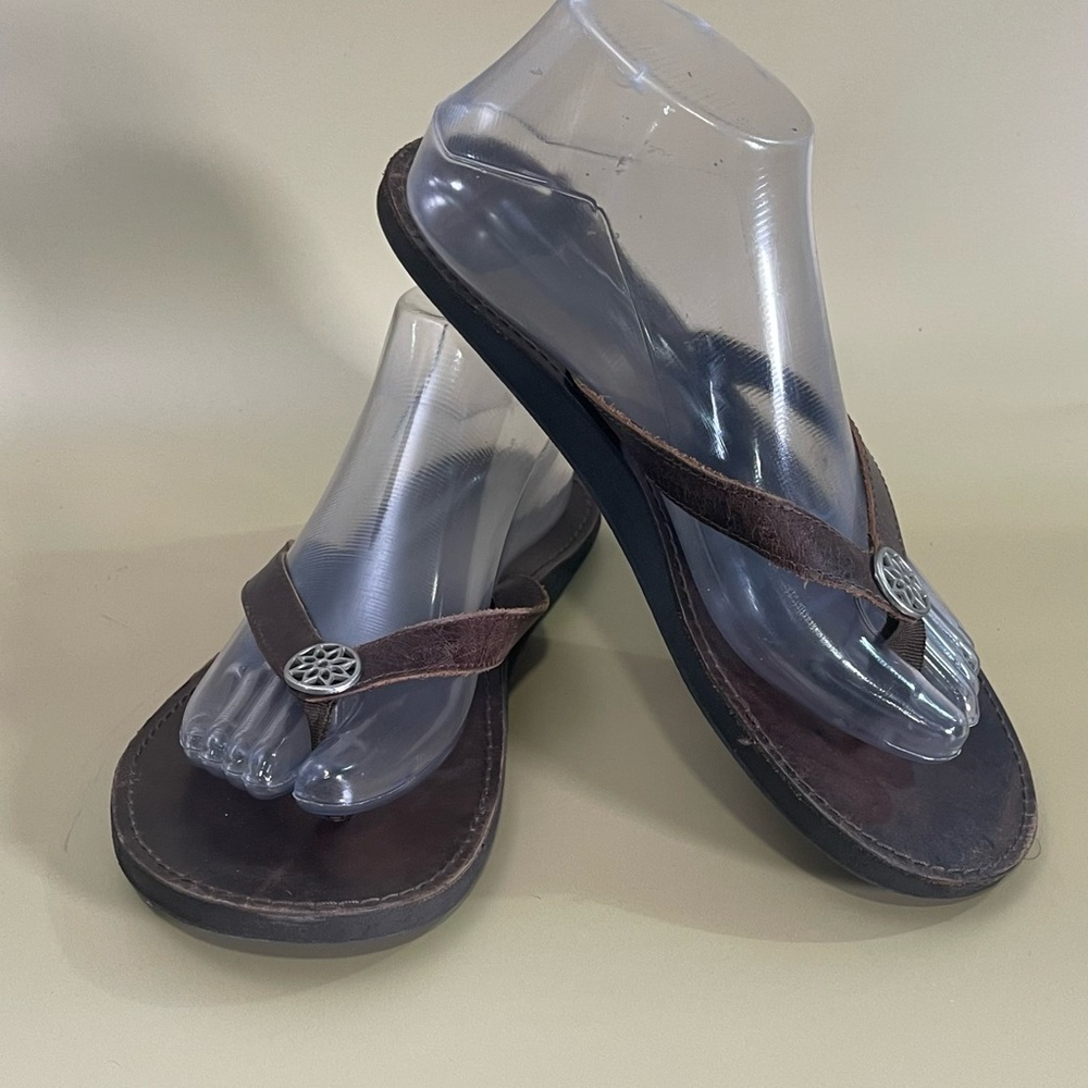 American Eagle Outfitters Dark Brown Flip Flop Sandals Sz 9M